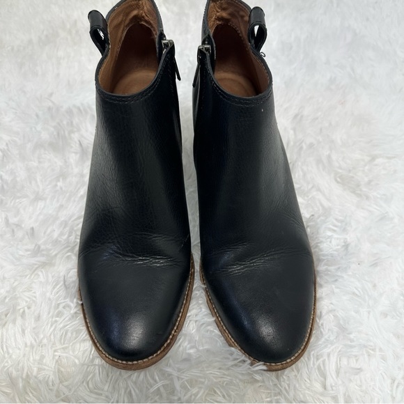 Madewell Black Leather Billie Ankle Boots Booties w/side zipper Sz.8.5 - Picture 7 of 9